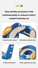 Upgraded Foldable Toddler Potty Training Seat for Kids & Babies – Portable Toilet with Step Stool